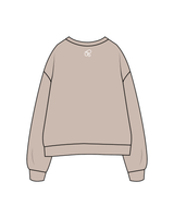 The Womens Crewneck - Bone - SWTY - Varsity / Back - White