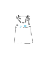 The Crop Tank - White - HTB Aesthetics - Center / Back - Full Color