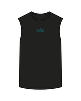The Mens Classic Tank - Black - Drip Pre Workout - Center Chest / Back - Blue