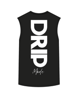 The Mens Classic Tank - Black - Drip Pre Workout - Left Chest / Back - White