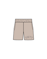 The Womens Sweat Shorts - Bone - SWTY - Varsity / Back - Bone