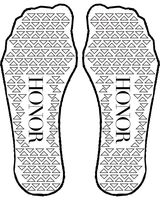 The Crew Grip Sock - Tan - Honor Pilates - White