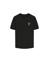 The Mens Tee - Black - Tight Dallas - Center / Back - White