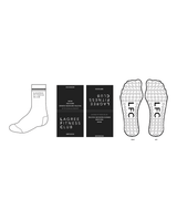 The Crew Grip Sock - Lagree Fitness Club - LFC Main Logo - White / Black