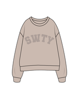 The Womens Crewneck - Bone - SWTY - Varsity / Back - Bone
