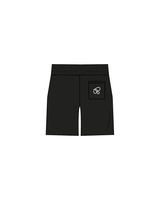 The Womens Sweat Shorts - Black - SWTY - Varsity / Back - White