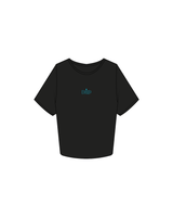 The Crop Tee - Black - Drip Pre Workout - Center Chest W/O Mode- Blue