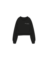 The Oversized Crop - Black - Blush Tan - Front / Back - Bone