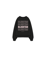 The Womens Crewneck - Black - Blush Tan - Front / Back - Pink