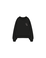 The Womens Crewneck - Black - Blush Tan - Front / Back - Pink
