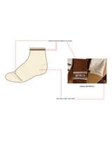 The 1/2 Crew Grip Sock - Cream - Honor Pilates - Brown