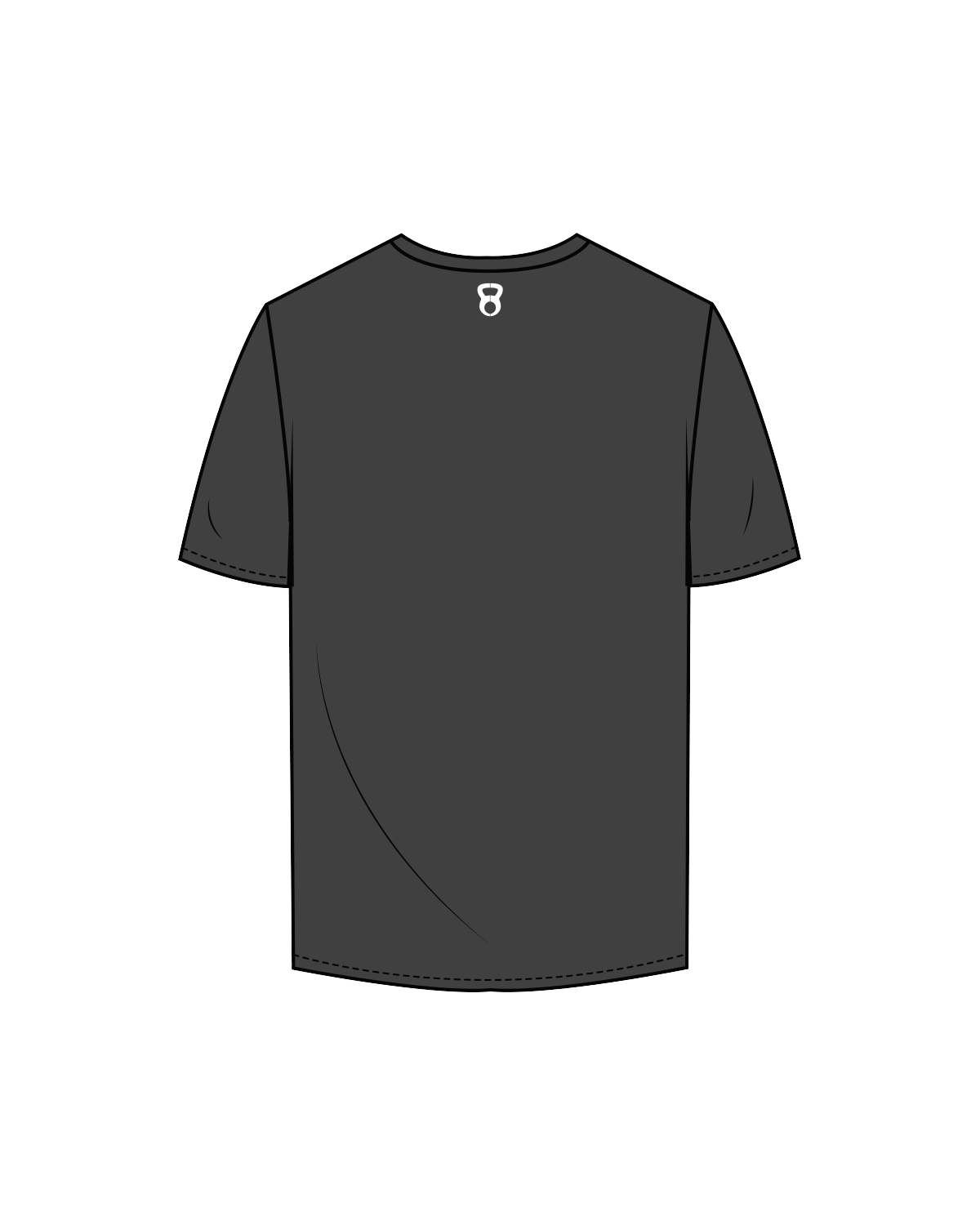 The Mens Tee - Charcoal - Kettleflex - Arch - Full Color
