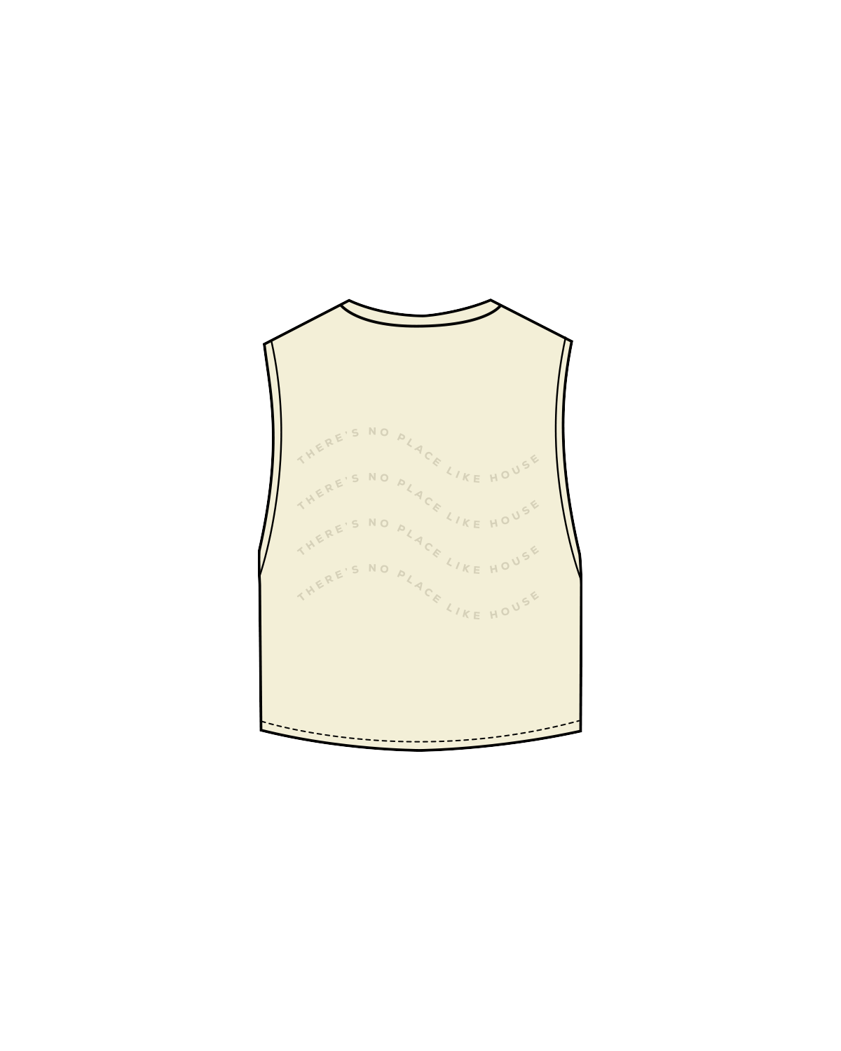 The Crop Muscle Tank - Butter - Lagree House - Center / Back - Butter