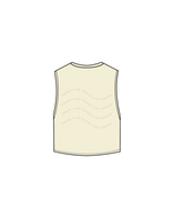 The Crop Muscle Tank - Butter - Lagree House - Center / Back - Butter