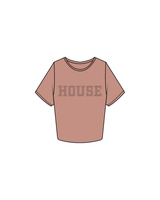 The Crop Tee - Clay - Lagree House - House Center Logo / Back Neck Logo - Clay