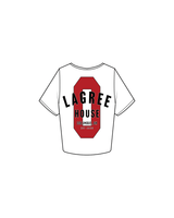 The Crop Tee - White - Lagree House - Left Chest / Back - Full Color