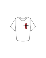 The Crop Tee - White - Lagree House - Left Chest / Back - Full Color