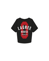 The Crop Tee - Black - Lagree House - Left Chest / Back - Full Color