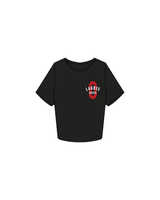 The Crop Tee - Black - Lagree House - Left Chest / Back - Full Color