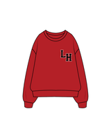 The Classic Crewneck - Red - Lagree House - Left Chest / Back - Full Color