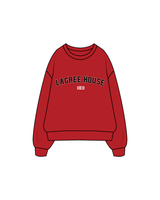 The Classic Crewneck - Red - Lagree House - Center / Back - Full Color