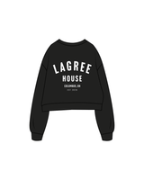 The Oversized Crop - Black - Lagree House - Left Chest / Back - Full Color