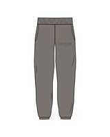 The Mens Sweatpants - Washed Gray - Honor Pilates - Left Leg Stacked - Below Pocket - Embroidered - Tone on Tone