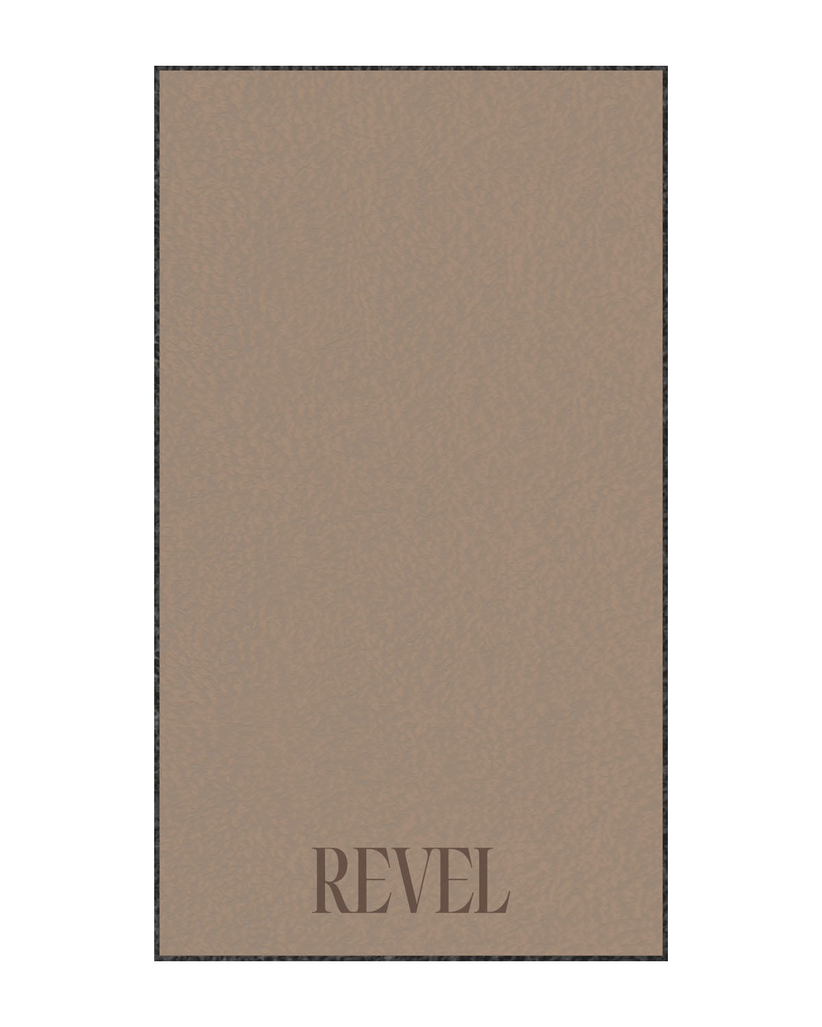 The Gym Towel - Tan - Revel Method - Bottom - "REVEL" logo - Embroidered - Dark Brown - The Gym Bag  - Black - Front Bottom - "REVEL" logo - Printed - White