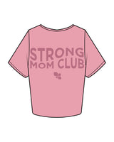 The Crop Tee - Bubblegum - F4Mom-TriValley - Center Chest Stacked & Center Back Stacked - Printed - Tone on Tone