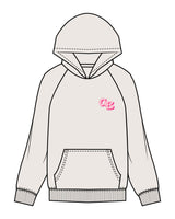 The Womens Hoodie - Bone - Gracefully Baked Bread - Left Chest "GB" & Back Stacked - Printed - Full Color
