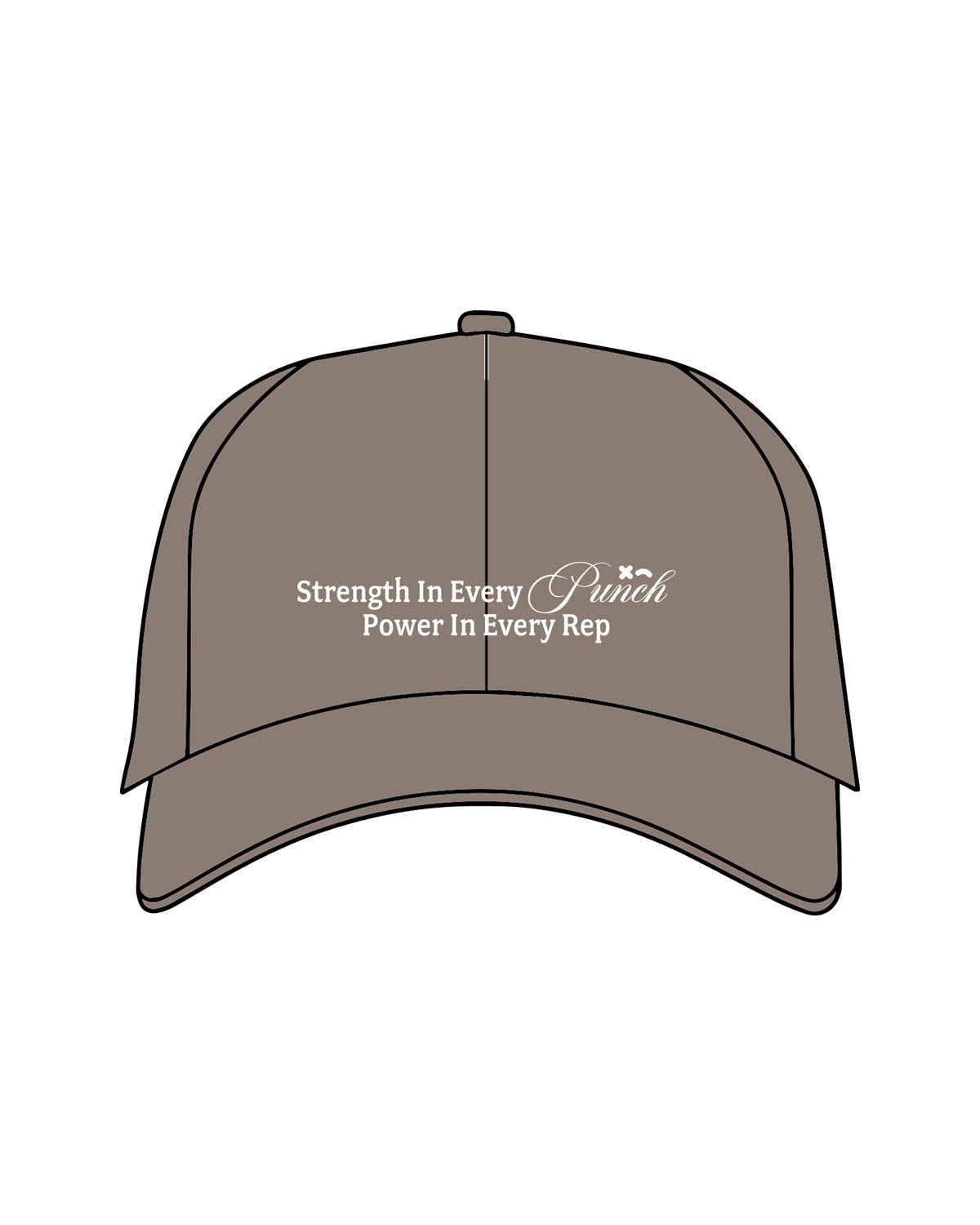The Dad Hat - Olive - Rumble - Center Crown Stacked - Embroidered - White