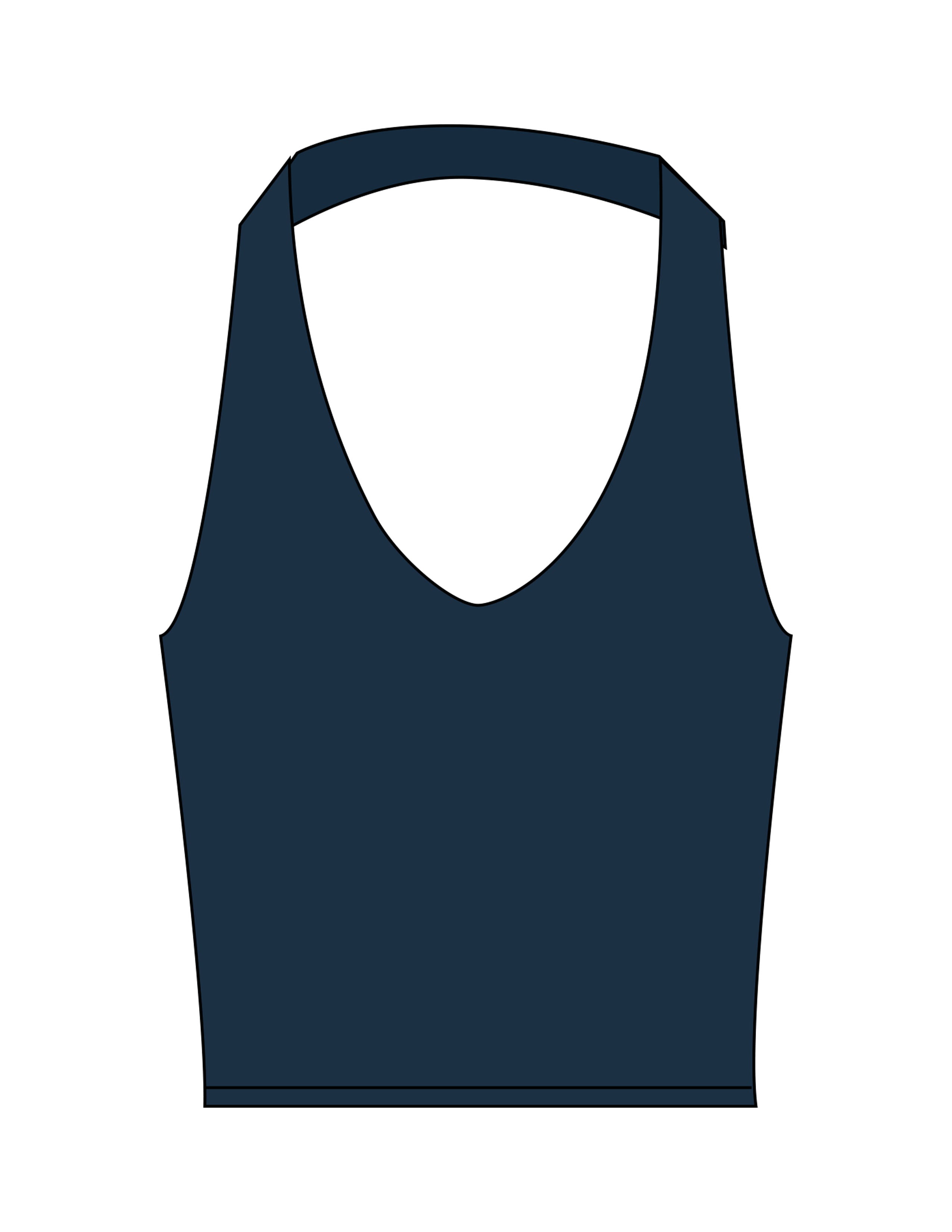 The Halter Tank - Blue - Rush Cycle Studio - Center Back Stacked - Printed - Full Color