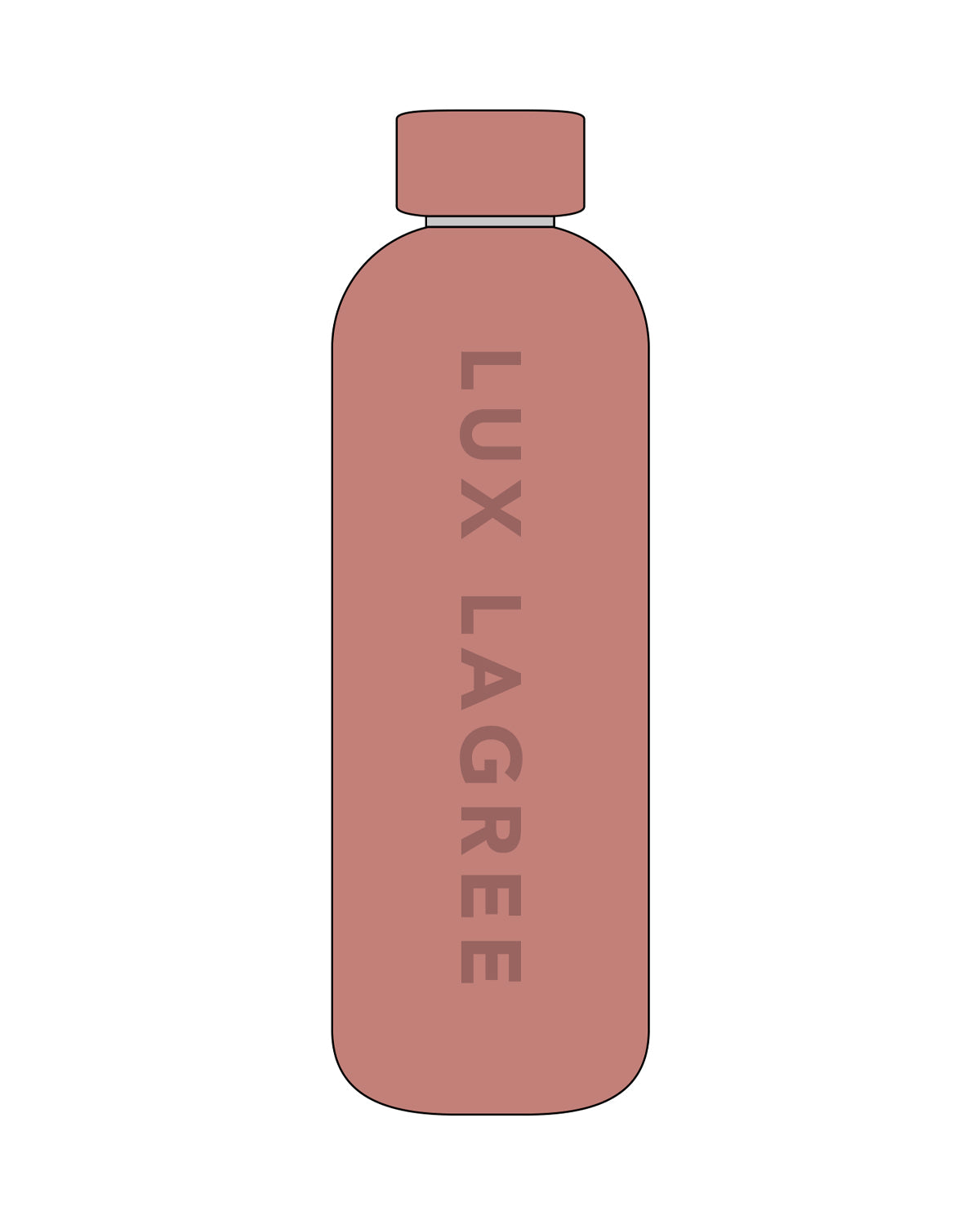 The Water Bottle - Clay - Lux Lagree - Front Body & Back Body - Tone on Tone