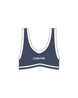 The Piped Bra - Navy - Corefire - Center Chest "COREFIRE" - Printed - White