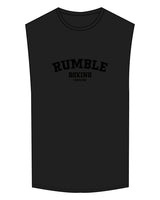 The Muscle Tank - Black - Rumble Boxing - Center Chest - Tone on Tone