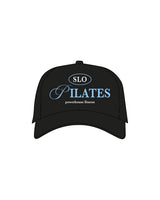 The Trucker Hat - Black - Powerhouse Fitness - Center Crown "Pilates" - Embroidered - Full Color