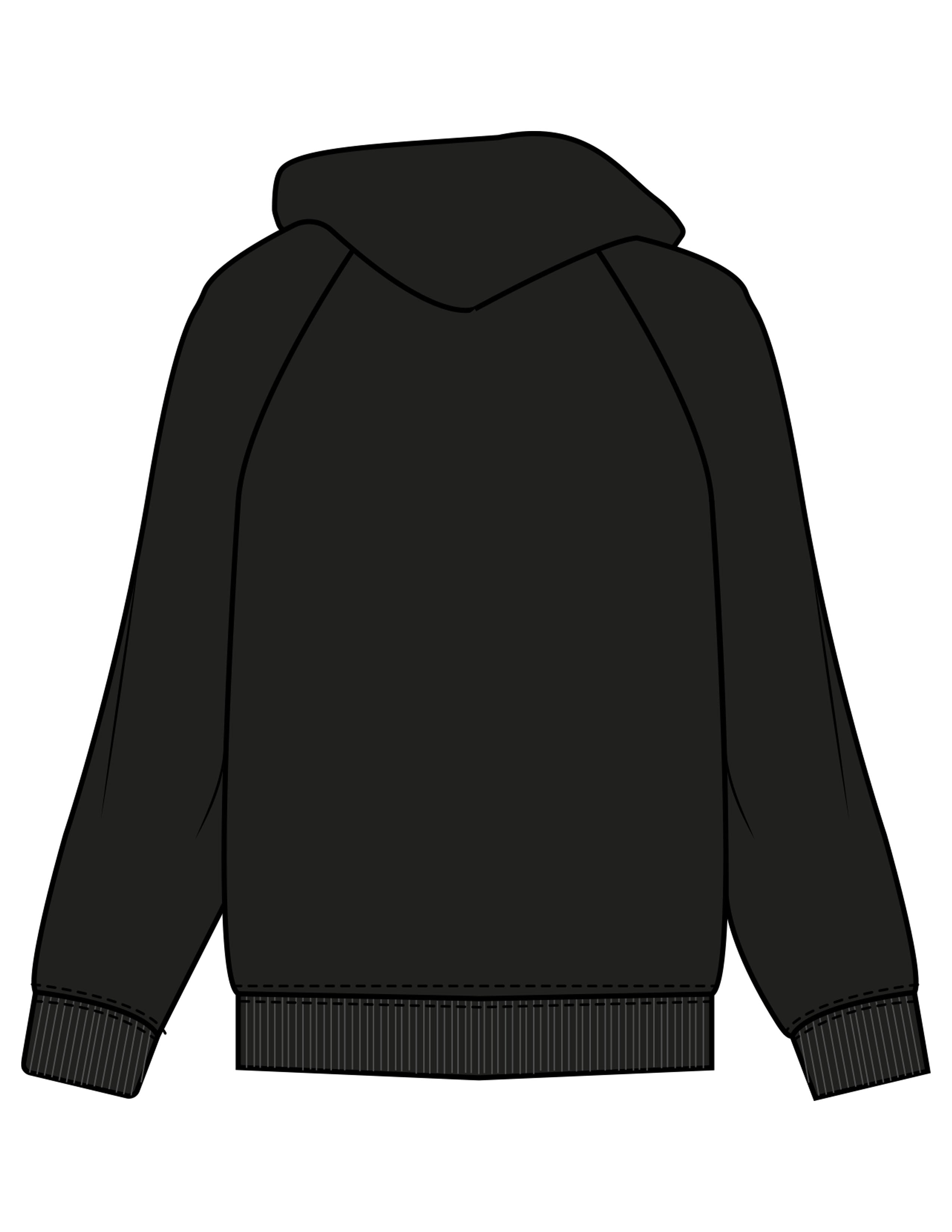 The Womens Hoodie - Black - Tremble - Center Chest Stacked Location - Printed - Cherry