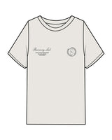 The Mens Heavyweight Tee - Washed Bone - Recovery Lab - Left & Right Chest & Center Back Stacked - Charcoal