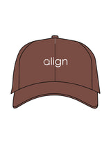 The Dad Hat - Brown - Align Pilates Studio - Center Crown - Embroidered - White