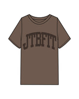 The Mens Heavyweight Tee - Washed Walnut - JTB Fit - Center Chest & Back Stacked - Printed - Tone on Tone