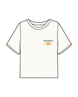 The Boxy Crop Tee - Off White -  Dawn Patrol - Left Chest & Center Back - Full Color