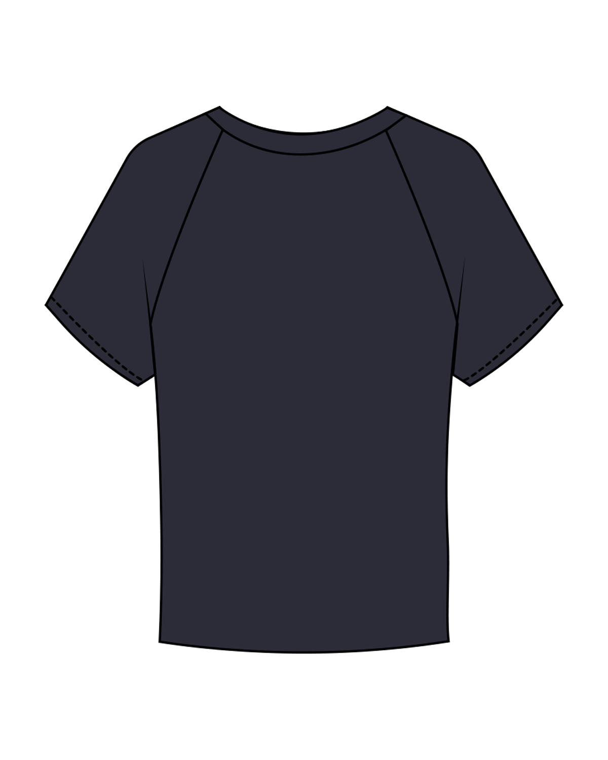 The Micro Rib Baby Tee - Navy - M4Lagree - Center Chest - Printed - Baby Blue