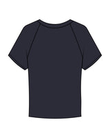 The Micro Rib Baby Tee - Navy - M4Lagree - Center Chest - Embroidered - Baby Blue