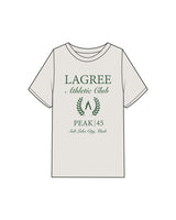 The Mens Heavyweight Tee - Washed Bone - Peak 45 - Center Chest Stacked - Salt Lake City - Green