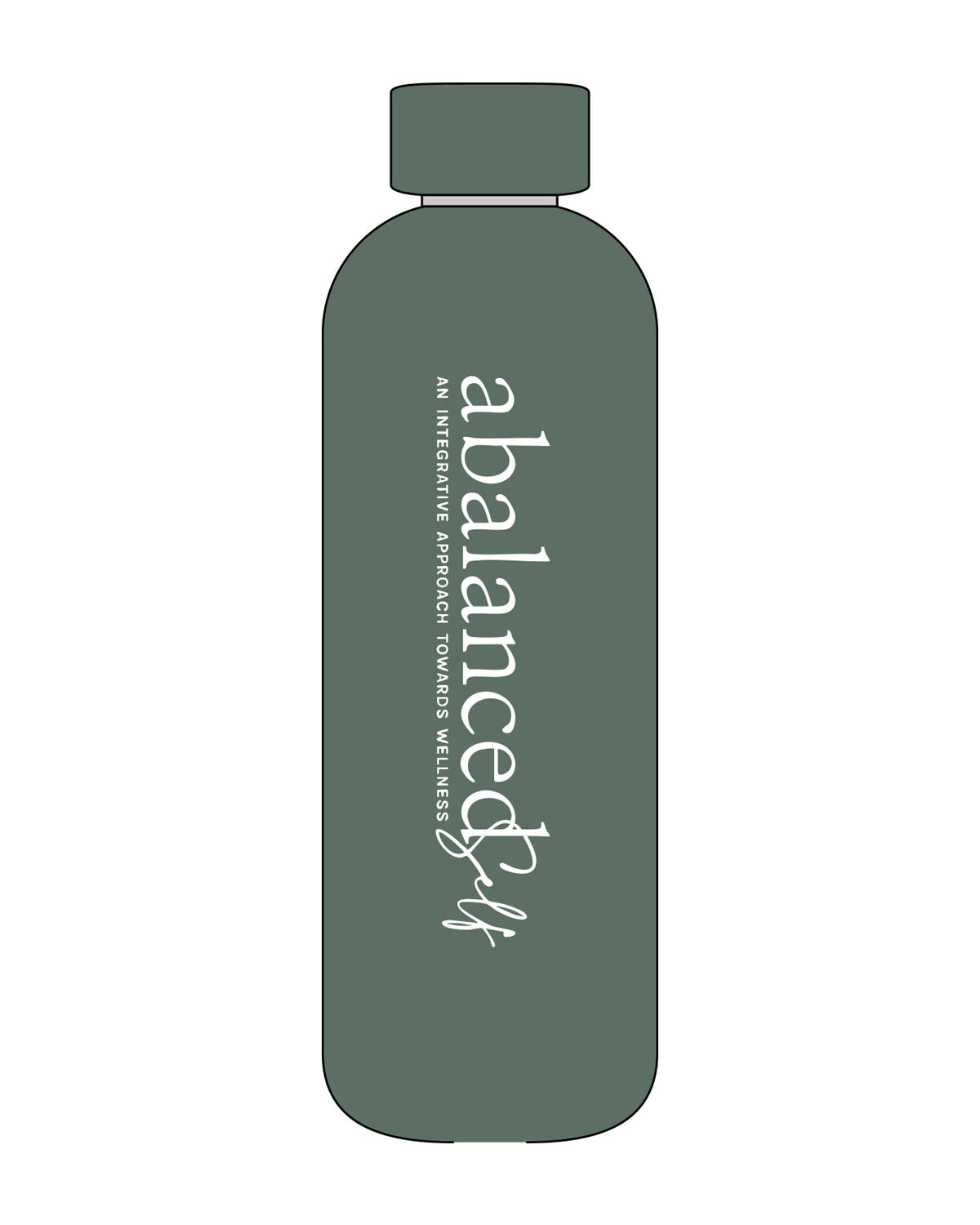The Water Bottle - Forest - Balanced Self - Center Body - Glossy - White UV