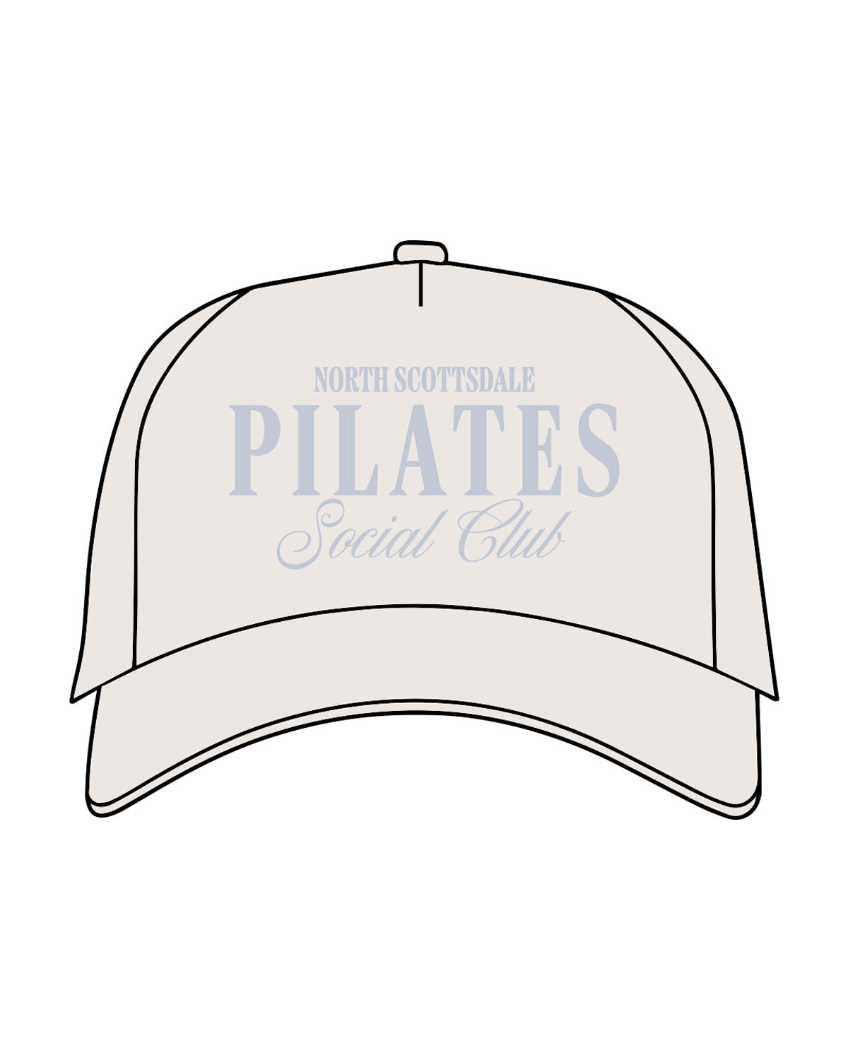 The Canvas Cap - Bone - Revolve Pilates - Center Crown Stacked "SOCIAL CLUB - Printed - Powder