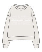 The Mens Crewneck - Bone - Ritual Body - Center Stacked - White