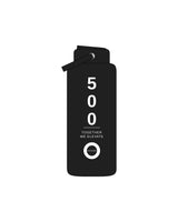 The Wide Mouth Water Bottle - Black - HiLo - Center Body Stacked - Printed - White