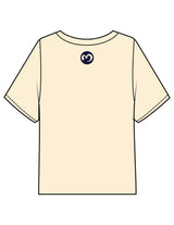 The Midweight Crop Tee - Lemon - Mantra - Center Chest & Back Neckline - Printed - Navy
