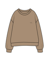The Womens Crewneck - Sand - Aesthetics Injector - Left Chest - PA - Tone on Tone
